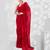 red red embellished embroidered zari pure georgette saree with jacket