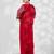 red red embellished embroidered zari pure georgette saree with jacket