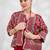 red red embellished embroidered zari pure georgette saree with jacket