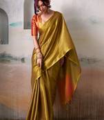 gold woven design tissue saree