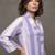 women striped regular cotton kurta with trousers