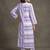 women striped regular cotton kurta with trousers