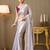 lavender beads and stones satin saree