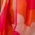 orange colourblocked pure linen ready to wear saree
