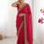 red embellished embroidered silk blend heavy work saree