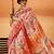 pink woven design floral zari saree