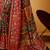 black women floral printed zari saree
