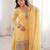 Yellow embroidered kurta with sharara & dupatta set