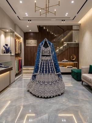Teal Net Semi Stitched Lehenga Choli with Embroidery & Sequence Work 3