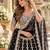 Black Net Semi Stitched Lehenga Choli with Embroidery & Sequence Work