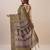 green bandhani printed zari saree