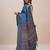 blue bandhani zari saree