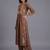 women three-quarter sleeves floral empire thread work kurta with palazzos