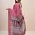 pink bandhani printed zari saree