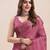 pink bandhani printed zari saree