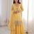 Yellow embroidered kurta with sharara & dupatta set