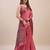 peach bandhani printed zari saree