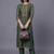 women ethnic motifs embroidered regular thread work chanderi silk kurta set