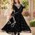 Black georgette readymade anarkali with embroidery & sequence work