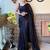 black embellished sequinned pure georgette saree