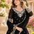Black georgette readymade anarkali with embroidery & sequence work