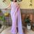 lavender lavender ethnic motifs embroidered sequinned detailed poly georgette saree