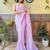 lavender lavender ethnic motifs embroidered sequinned detailed poly georgette saree