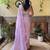 lavender lavender ethnic motifs embroidered sequinned detailed poly georgette saree