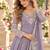 Lavender georgette readymade anarkali with embroidery & sequence work
