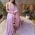 lavender lavender ethnic motifs embroidered sequinned detailed poly georgette saree