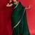 green embroidered satin saree