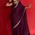 magenta embroidered satin saree