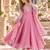 Pink georgette readymade anarkali with embroidery & sequence work