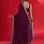magenta embroidered satin saree