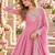 Pink georgette readymade anarkali with embroidery & sequence work