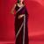 magenta embroidered satin saree