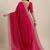 pink pink ethnic motifs silk blend saree