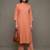 women regular cotton kurta with trousers