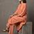 women regular cotton kurta with trousers