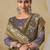 olive kantha work woven design tussar saree