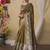 olive kantha work woven design tussar saree