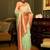 sea_green sea green peach coloured woven design zari poly linen banarasi saree