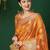 yellow woven design zari banarasi saree