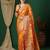 yellow woven design zari banarasi saree