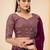 purple wine satin ethnic embellished festive wear matching blouse sarees