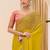light_lime striped sequinned satin designer saree