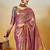mauve ethnic motifs woven design zari dharmvaram saree with matching blouse