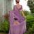 purple abstract printed sequinned pure georgette saree