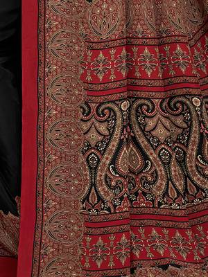 black paisley silk blend jamdani saree 5
