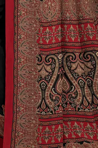 black paisley silk blend jamdani saree